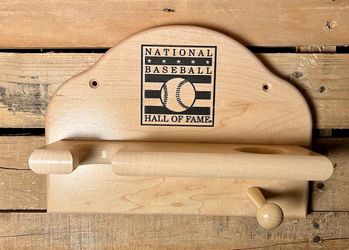 Bat Ball Glove Rack with the National Baseball Hall of Fame