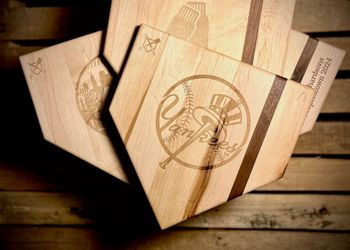 MLB Teams Home Plate Cutting Board