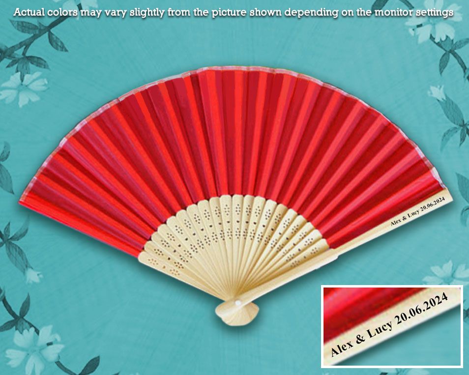 Imprinted Personalized Silk Fans FREE Personalization!