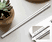 Engraved Square Silver Stainless Steel Chopsticks