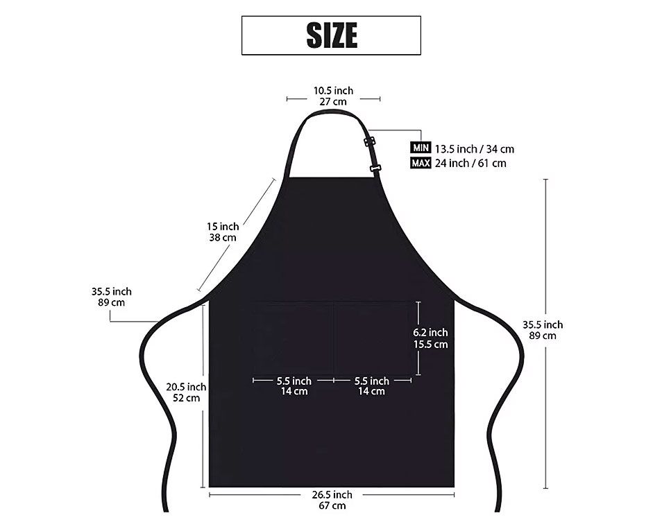 Personalized Kitchen Apron TeflonCoated Waterdrop Resistant