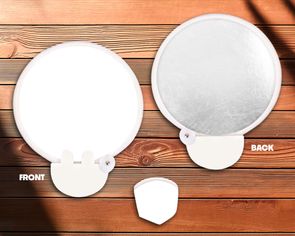 Personalized Pop-Up Fan with Photo Reflector and 2-Sided Pouch