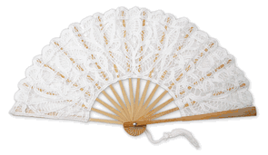 Small Battenberg Lace Fans - Special Sale of the Month