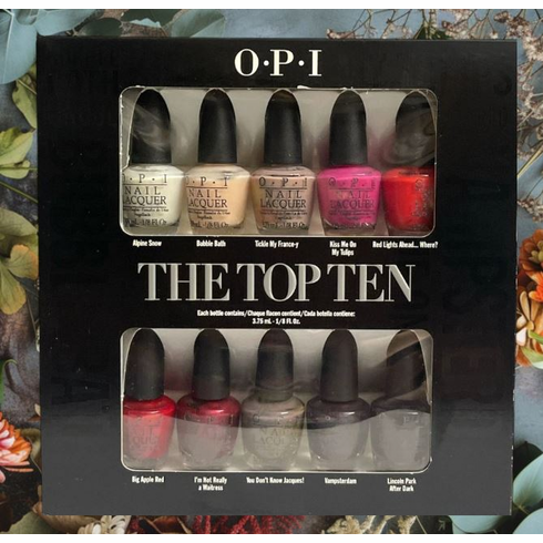 OPI The Top Ten Collection 10 mini Nail Lacquers (3.75mL each)