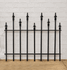 2' Solid Steel Fence - All Spear Border Edging - Full Section
