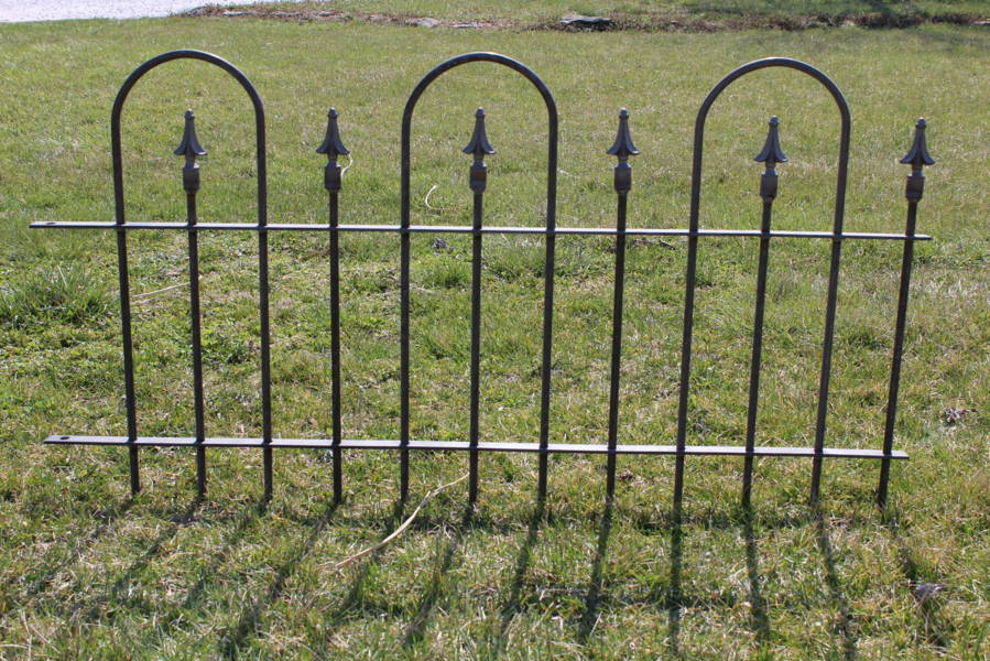 2' Tall Wrought Iron Garden Fence Antique Landscape Border Wrought