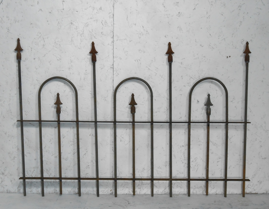 2' Tall Wrought Iron Garden Fence Antique Landscape Border Wrought