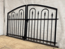 Decorative 3ft x 6ft Des Moines Center Divide Wrought Iron Double Gate