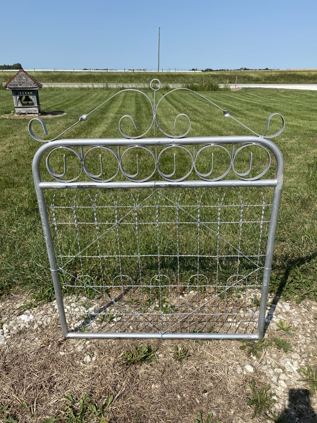 43"t x 36"w Ring Top Ornamental Woven Wire Entry Gate Double Loop