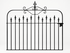 4.5'  Wide Ornate Wrought Iron Gate 3ft Tall