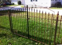 4' x 8' Wide Wrought Iron Clarkson Center Divide Entry Gate