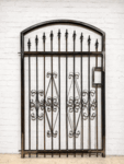 Decorative 4ft x 3.5ft Curly Modesto Iron Gate with Lock