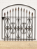 Decorative 4ft x 45in Curly Clarkson Wrought Iron Entry Gate