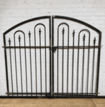 Decorative 4ft x 6ft Des Moines Center Divide Wrought Iron Double Gate