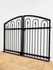 Decorative 4ft x 6.5ft Missoula Center Divide Wrought Iron Double Gate - 1.25" Frame