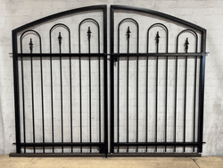 Decorative 4ft x 6.5ft Missoula Center Divide Wrought Iron Double Gate