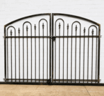 Decorative 4ft x 7.5ft Des Moines Center Divide Wrought Iron Double Gate