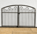 Decorative 4ft x 7.5ft Des Moines Center Divide Wrought Iron Double Gate
