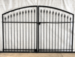 Decorative 4ft x 7.5ft Lamoine Center Divide Wrought Iron Double Gate