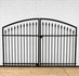 Decorative 4ft x 7.5ft Lamoine Center Divide Wrought Iron Double Gate