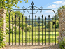 4.5'  Wide Ornate Wrought Iron Gate 3ft Tall