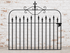 4.5'  Wide Ornate Wrought Iron Gate 3ft Tall