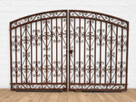 Decorative 5ft x 8ft Scottsdale Wrought Iron Double Driveway Gate