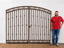 Decorative 6ft x 8ft Donovan Center Divide Wrought Iron Double Gate