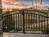 84" Wrought Iron Wilmington Center Divide Entrance Gate