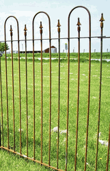 AIF Wrought Iron Fence Panel - 5ft Triple Hoop - Custom Panel