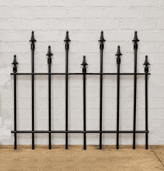Solid Stee Rod All Spear 2ft Tall Fence - 2/3rd Panel
