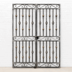 Wrought Iron Ornate Double Entry Stockton Gate - 6ft Tall