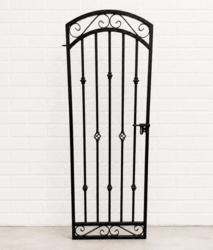Tall Narrow Wrought Iron Wilmington Entry Gate - 6't