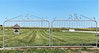 10'wide Entry Gate w/ 2 - 3't x 5'wide Double Loop Woven Wire Gates
