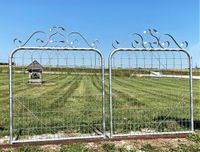 2 Gates - 3'tall x 3'wide Hung To Make a 6'wide Center Divide Opening