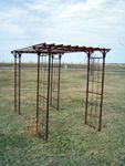 Widest Metal Garden Double Pergola 84"T x 128" x 142"