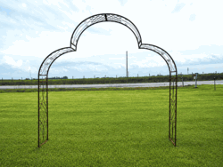 Big Wrought Iron Arbor that Spans 9' for Driveway