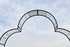 Big Wrought Iron Arbor that Spans 9' for Driveway