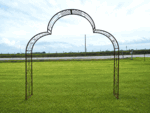 Big Wrought Iron Arbor that Spans 9' for Driveway