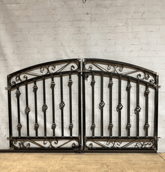 Decorative 3ft x 6ft Donovan Center Divide Wrought Iron Double Gate