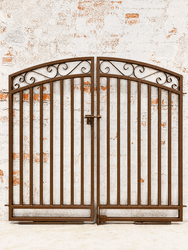 Delavan Wrought Iron Center Divide Entry Gate 4ft x 6ft