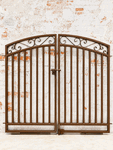Delavan Wrought Iron Center Divide Entry Gate 4ft x 6ft