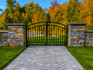 Decorative 4ft x 6ft Wilmington Center Divide Wrought Iron Double Gate