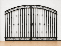 Decorative 5ft x 8ft-9ft Donovan Double Wrought Iron Gate