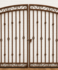 Decorative 5ft x 8ft-9ft Donovan Double Wrought Iron Gate