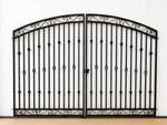 Decorative 6ft x 10ft Wilmington Double Wrought Iron Gate