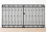 Decorative 5ft x 11ft Flat Top Wilmington Double Driveway Gate