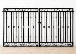 Decorative 5ft x 11ft Flat Top Donovan Double Driveway Gate