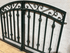 Decorative 36in x 54in Delaware Center Divide Wrought Iron Double Gate
