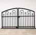 Decorative 3ft x 6ft Des Moines Center Divide Wrought Iron Double Gate